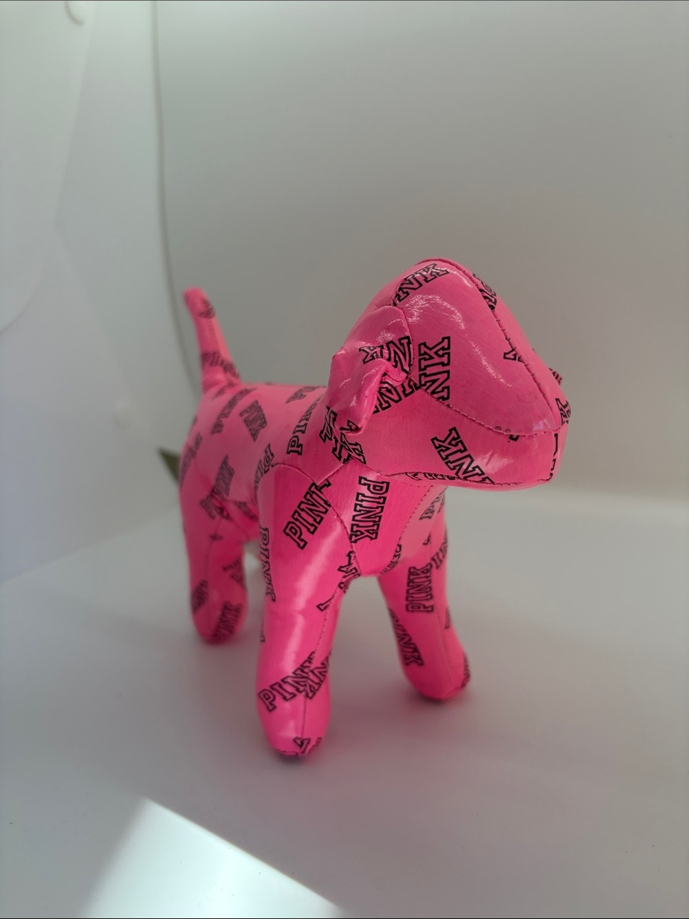 Victoria’s  Secret PINK Patent DOG PLUSH  STUFFED 6"X 8"